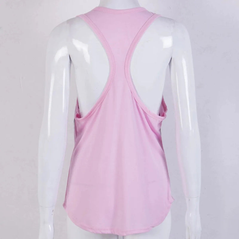 Regata Pink | Sem Mangas | Colete de Fitness | Casual Solto