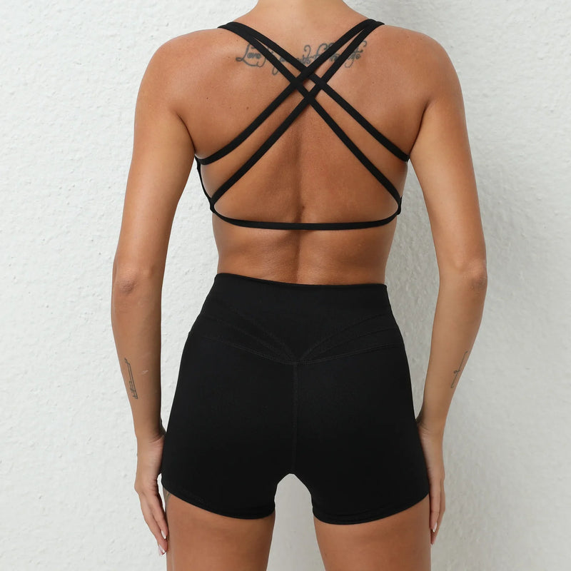 Conjunto Esportivo de Lycra | Costas em Cruz Aberta