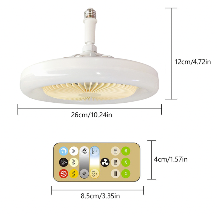 Luminária LED com Ventilador de Teto | EcoLight